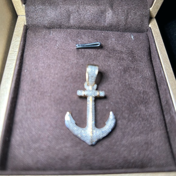 Diamond 💎 Anchor ⚓️ pendant 10K Gold 🥇.45 ct SI 💎 Johnny Dang & Co. 🔥 🙌 - Picture 2 of 6